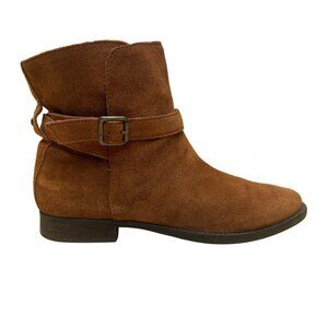 Sam Edelman Women’s Brick Brown Suede Buckle Strap Malone Ankle Boots Size 8.5